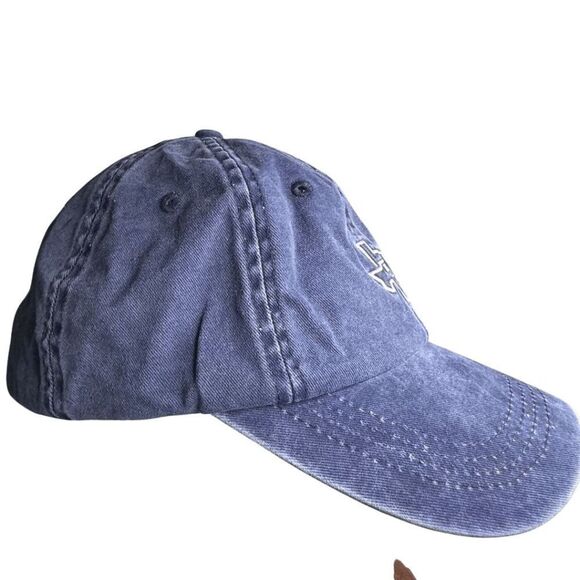 Unbranded Unisex Cotton Embroidered Texas Baseball Cap Blue Adjustable - Picture 4 of 6